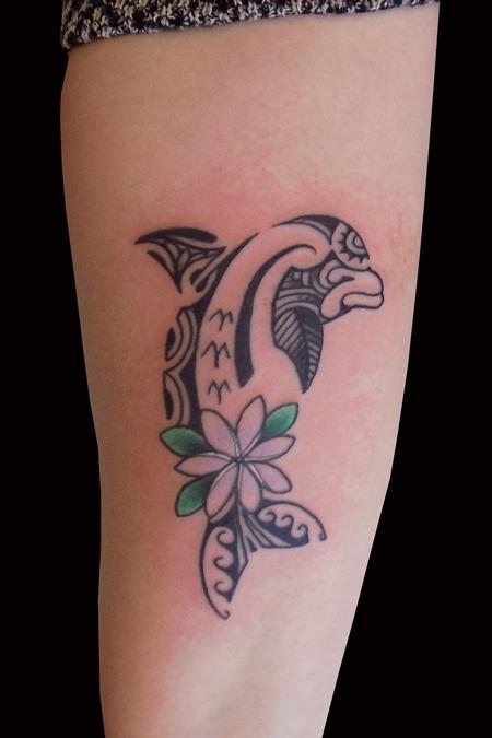 Tattoos - Polynesian Dolphin - 126794
